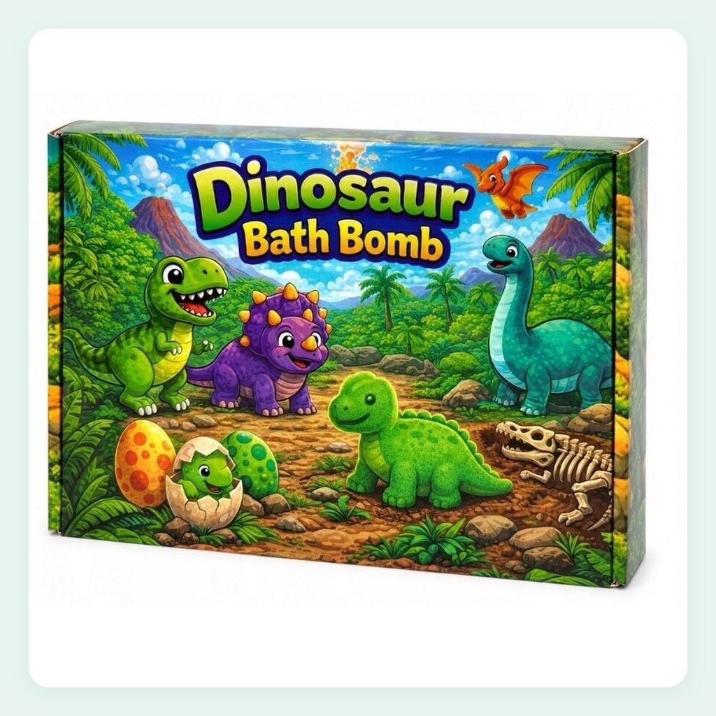 12 bombas de baño con dinosaurio sorpresa