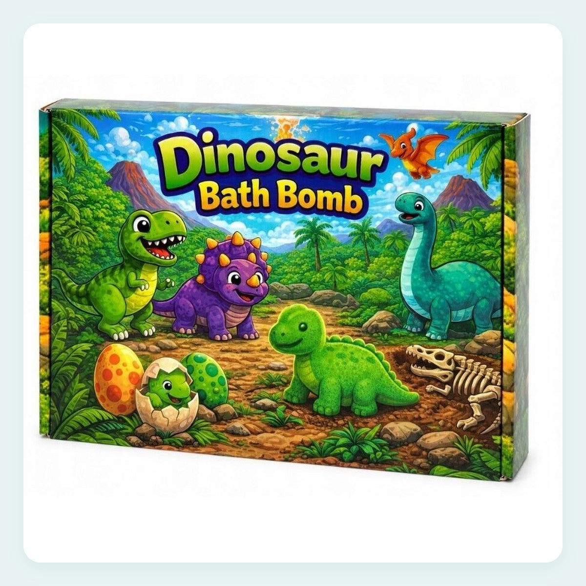 12 bombas de baño con dinosaurio sorpresa