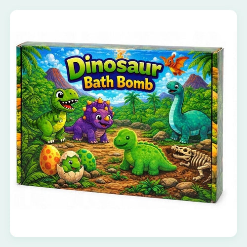 12 bombas de baño con dinosaurio sorpresa