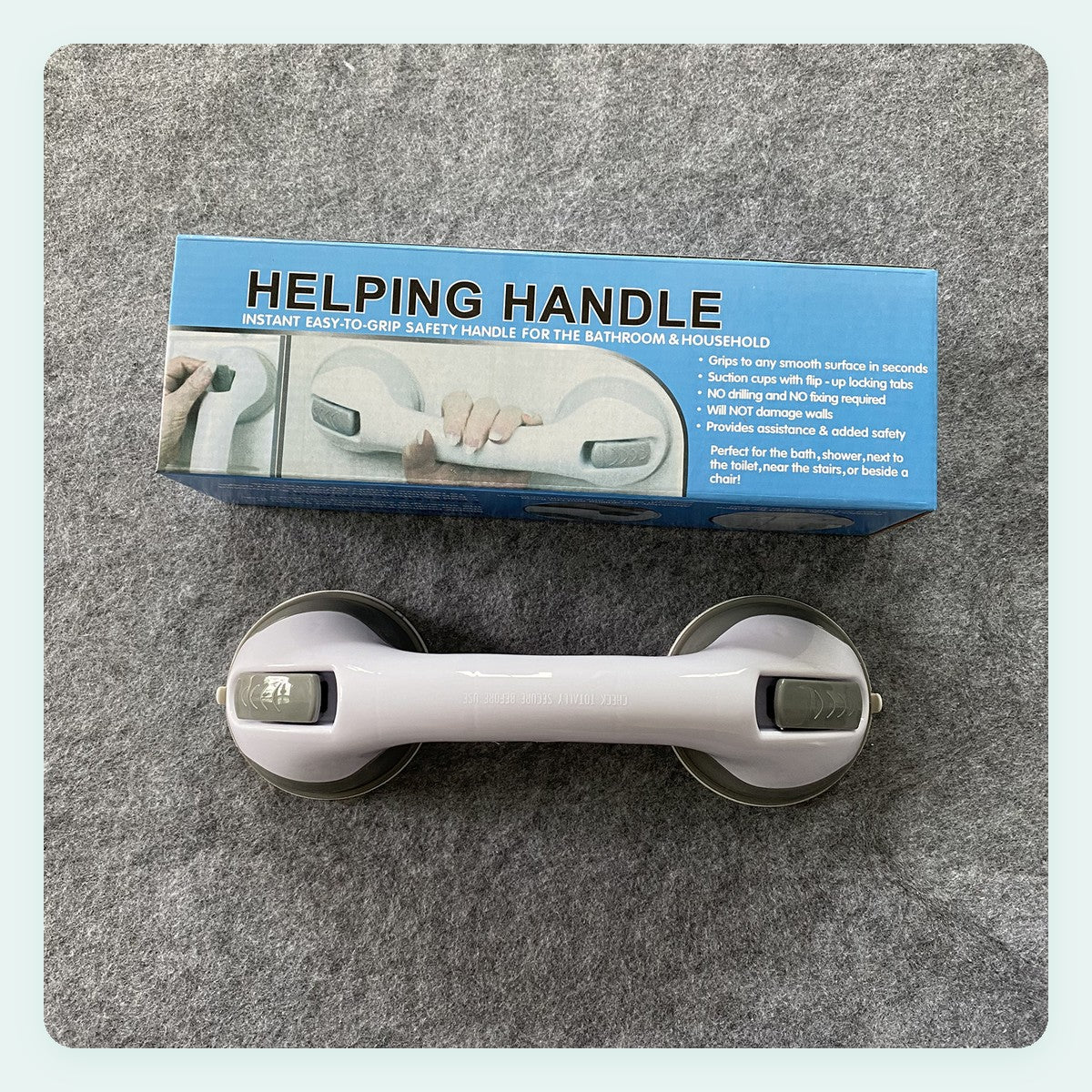 Manilla de seguridad para baño sin taladro